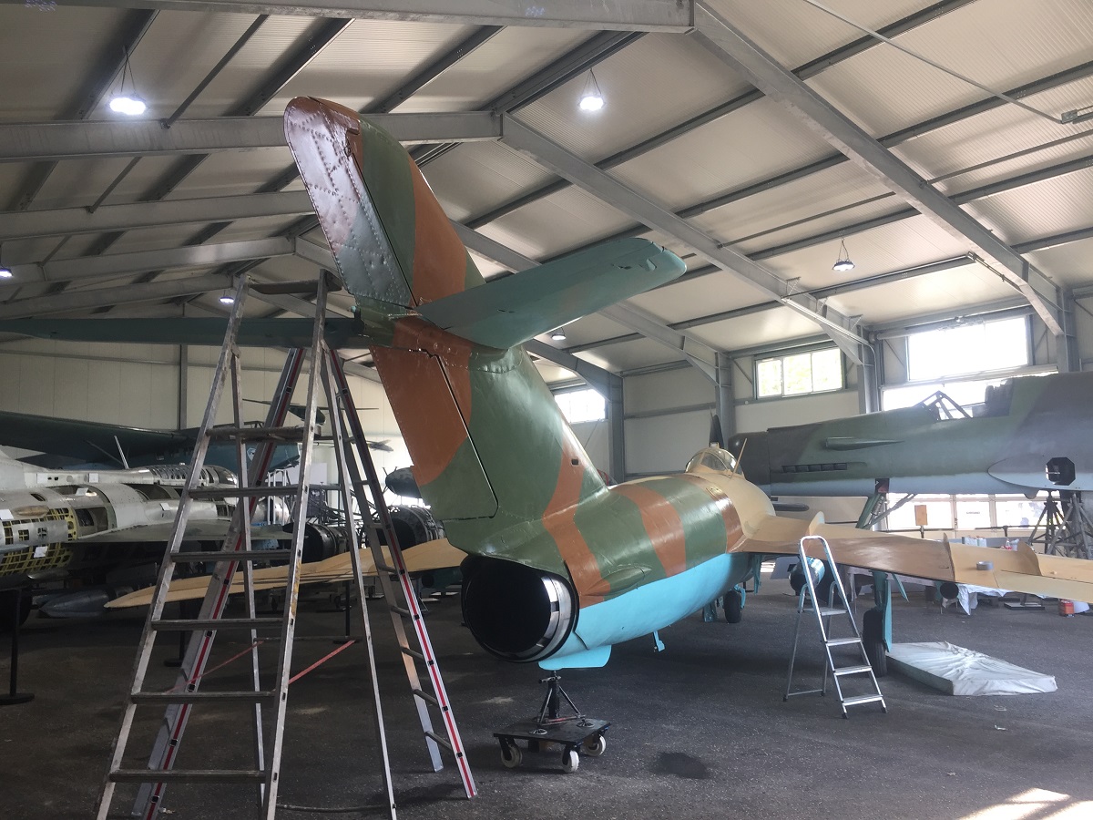 MiG17 in der Restaurierungswerkstatt rechlin